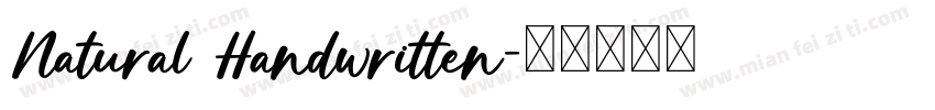 Natural Handwritten字体转换